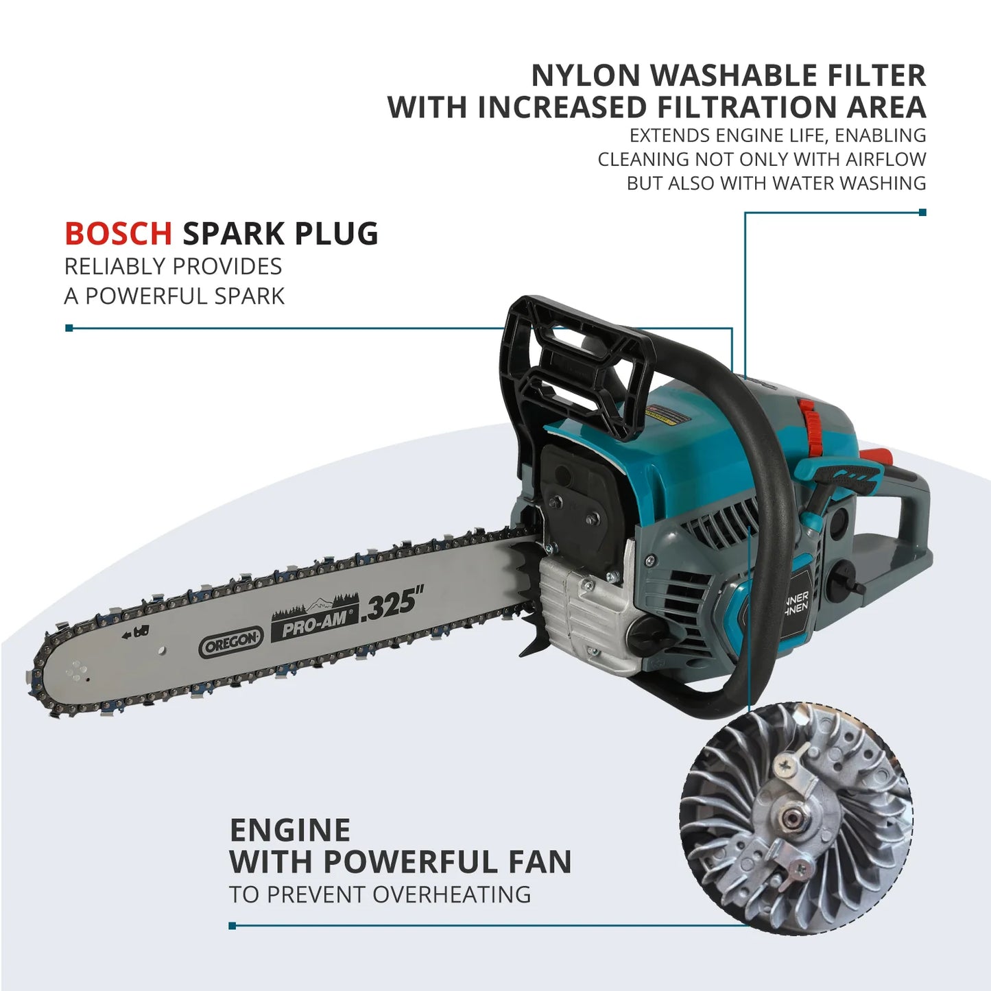 Gasoline chainsaw KS CS21G-16-1