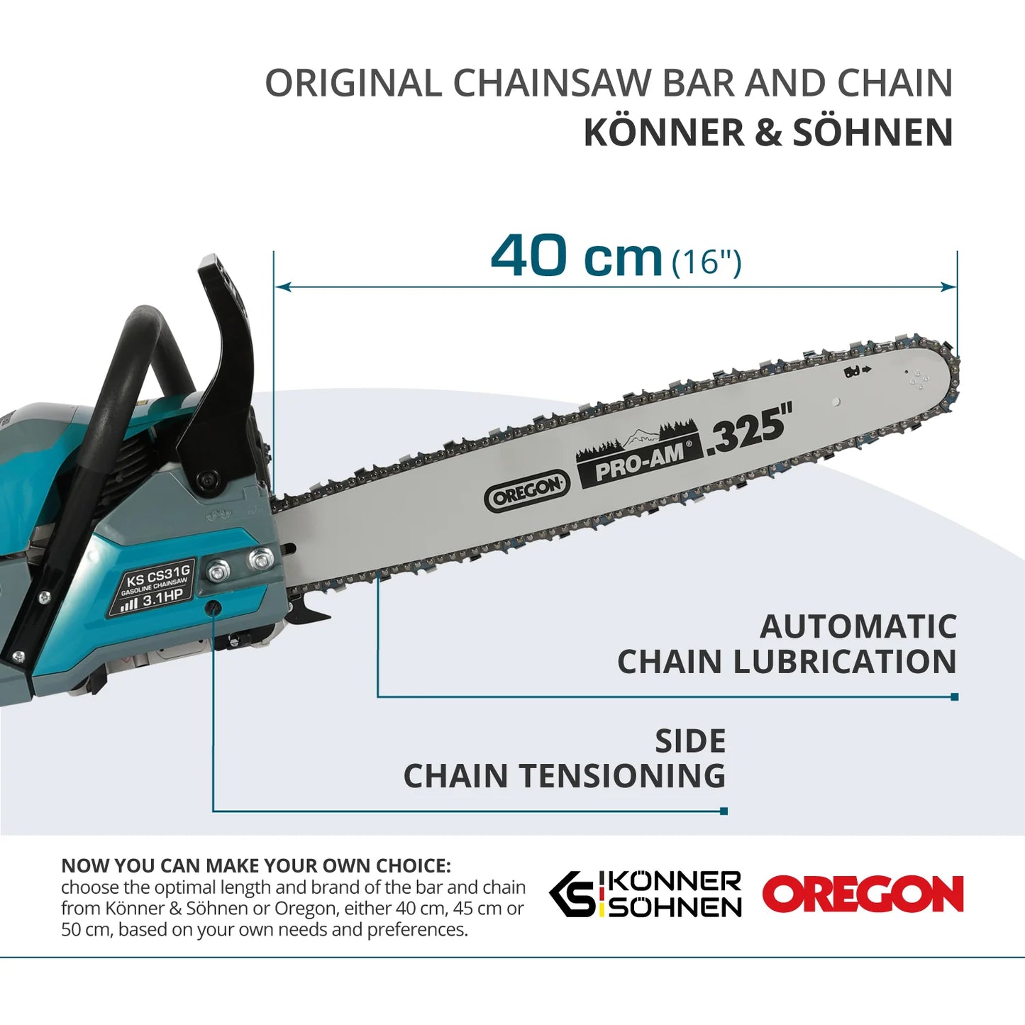 Gasoline chainsaw KS CS31G-16-1