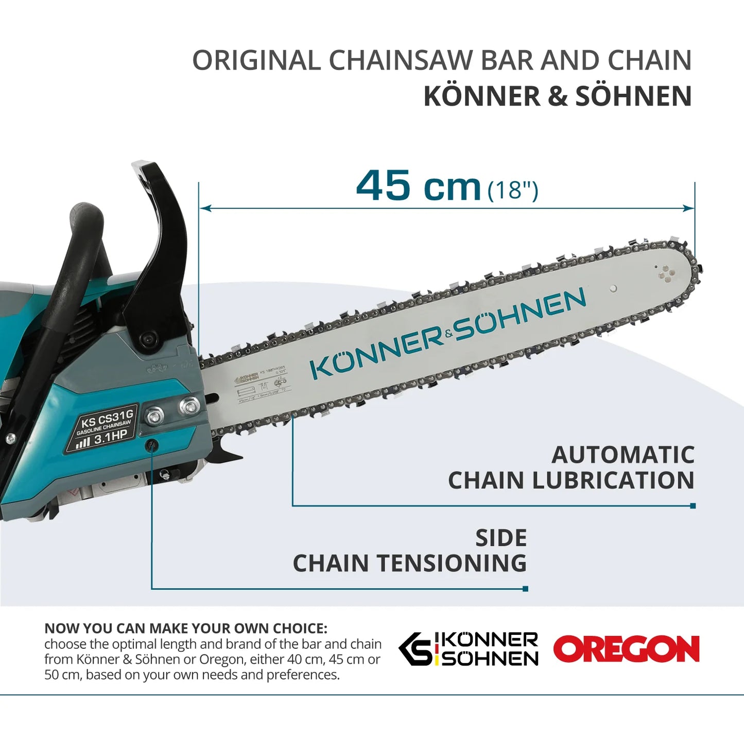 Gasoline chainsaw KS CS31G-18