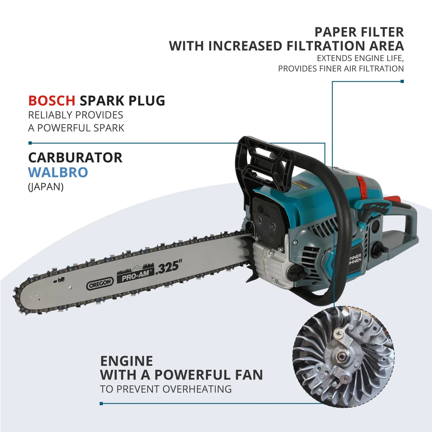 Gasoline chainsaw KS CS31G-20-1