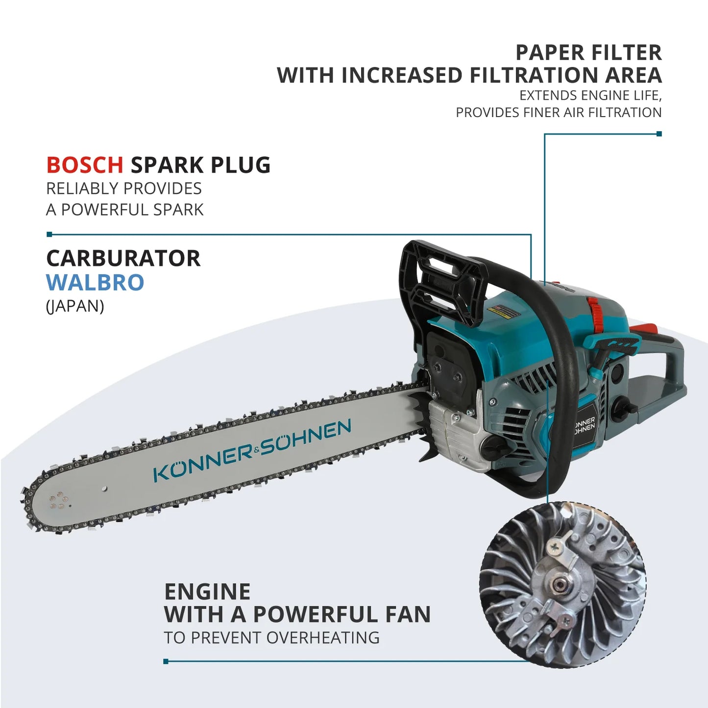 Gasoline chainsaw KS CS31G-20