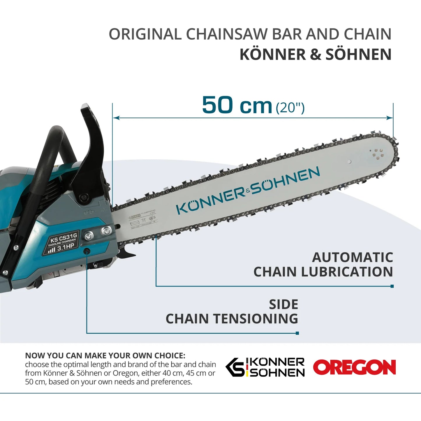 Gasoline chainsaw KS CS31G-20