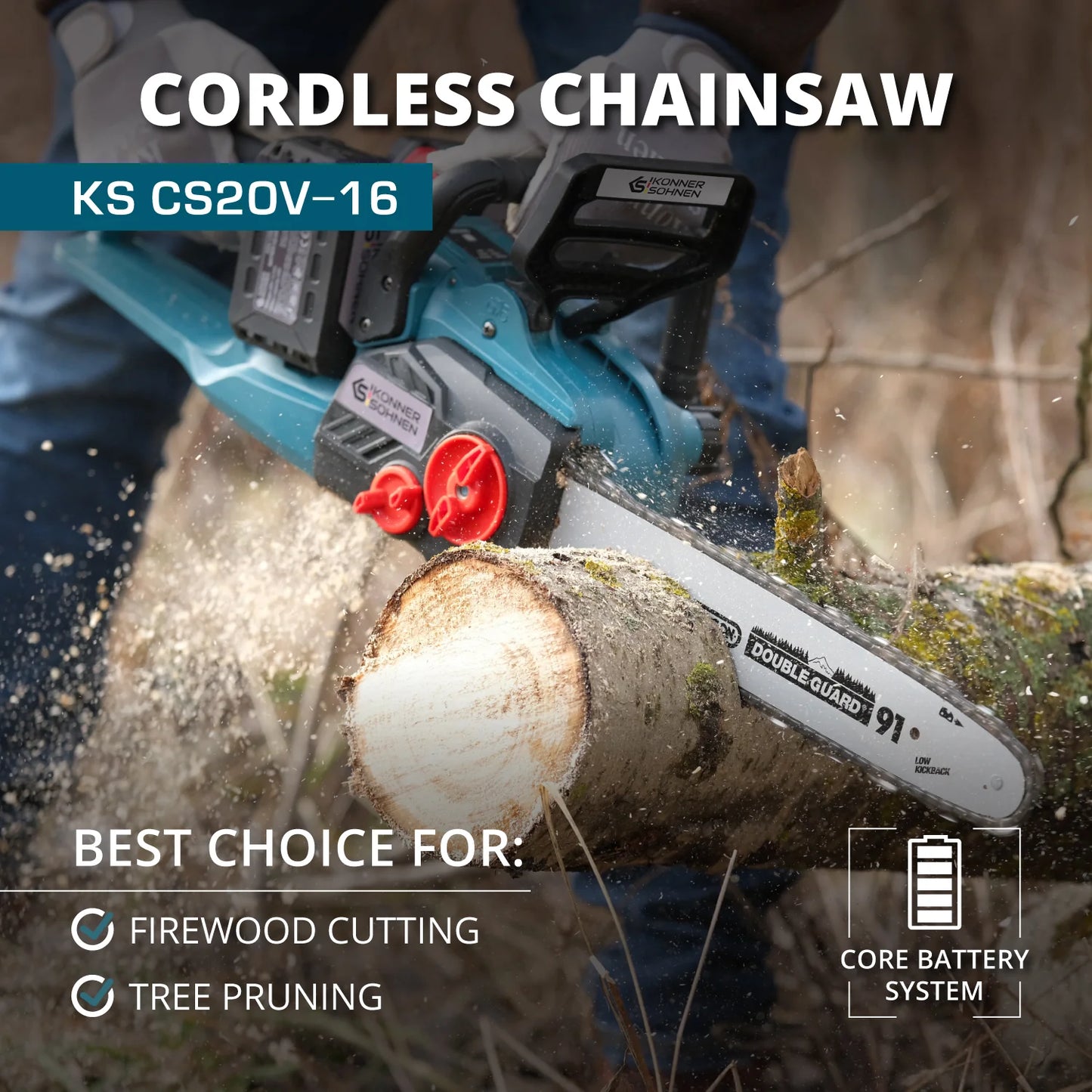 Cordless chainsaw KS CS40V-16