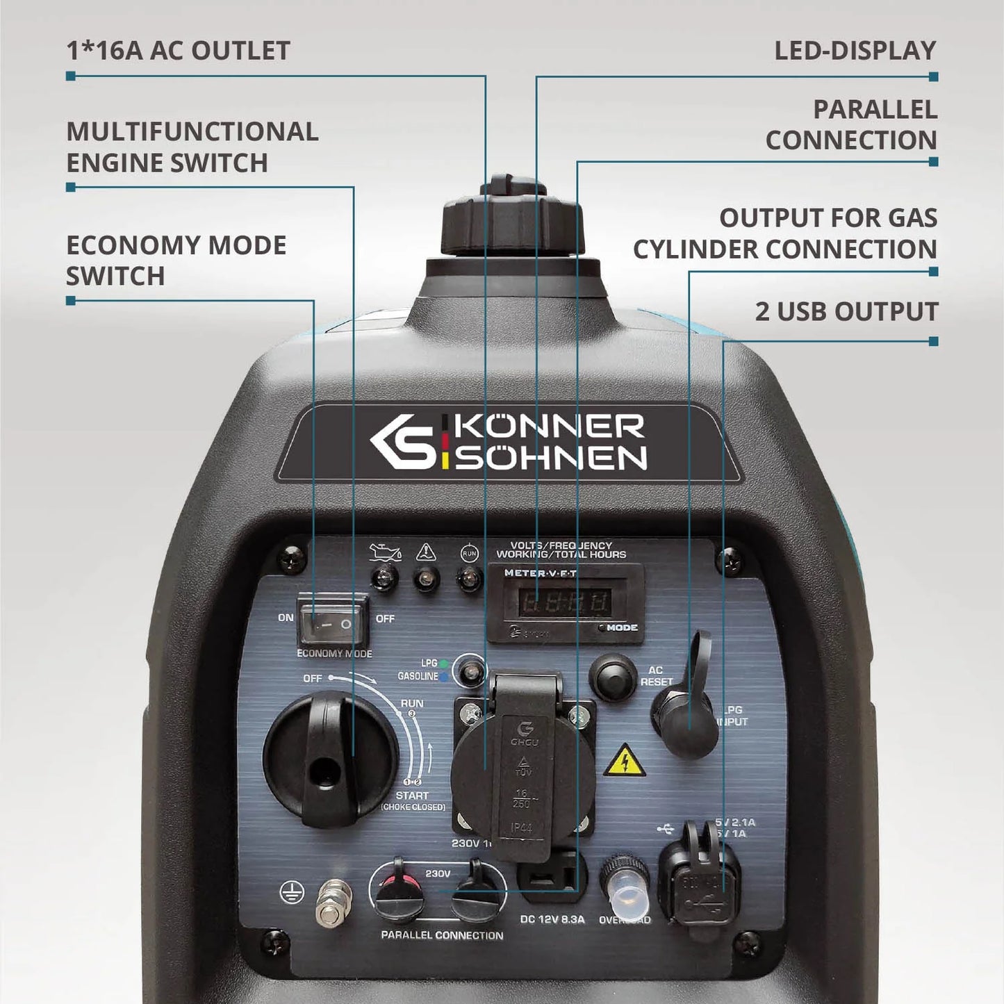 Inverter LPG/petrol generator KS 3100iG S