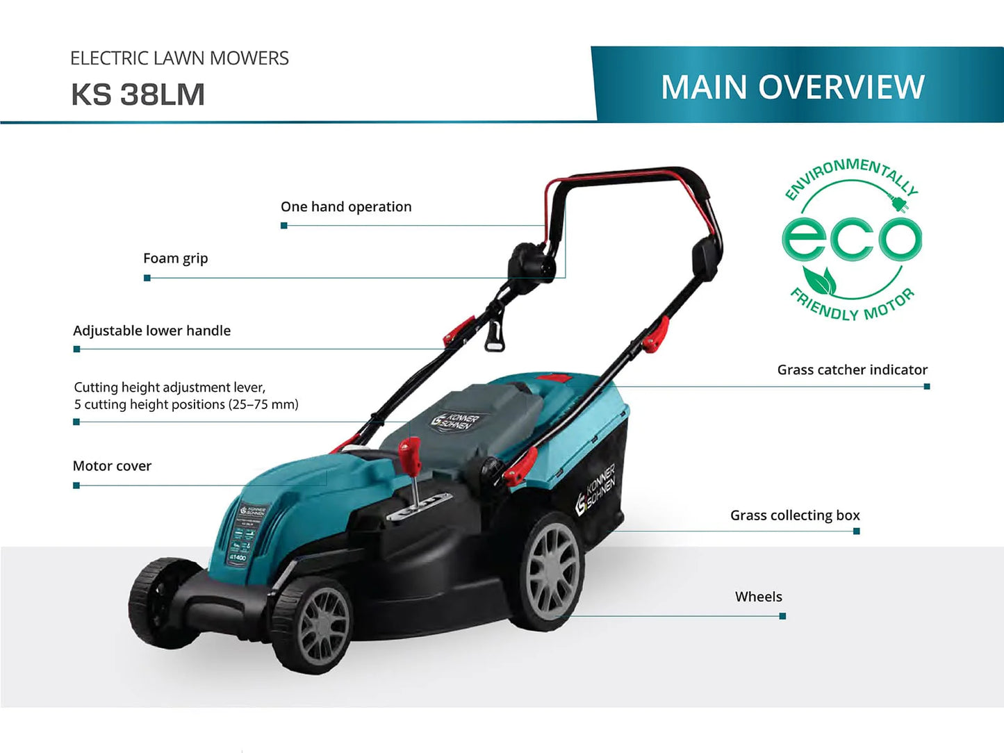 Electric lawn mower KS 38LM