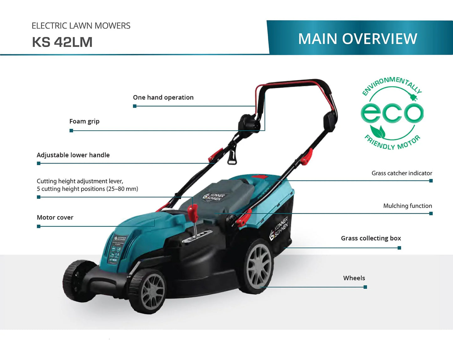 Electric lawn mower KS 42LM