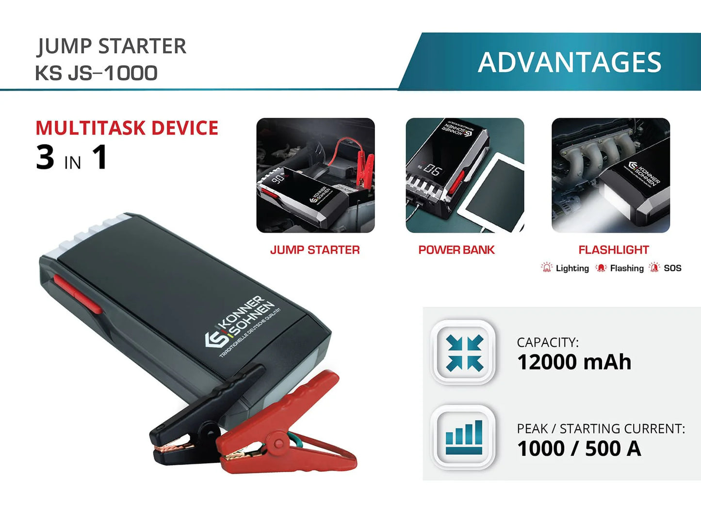 Jump starter KS JS-1000