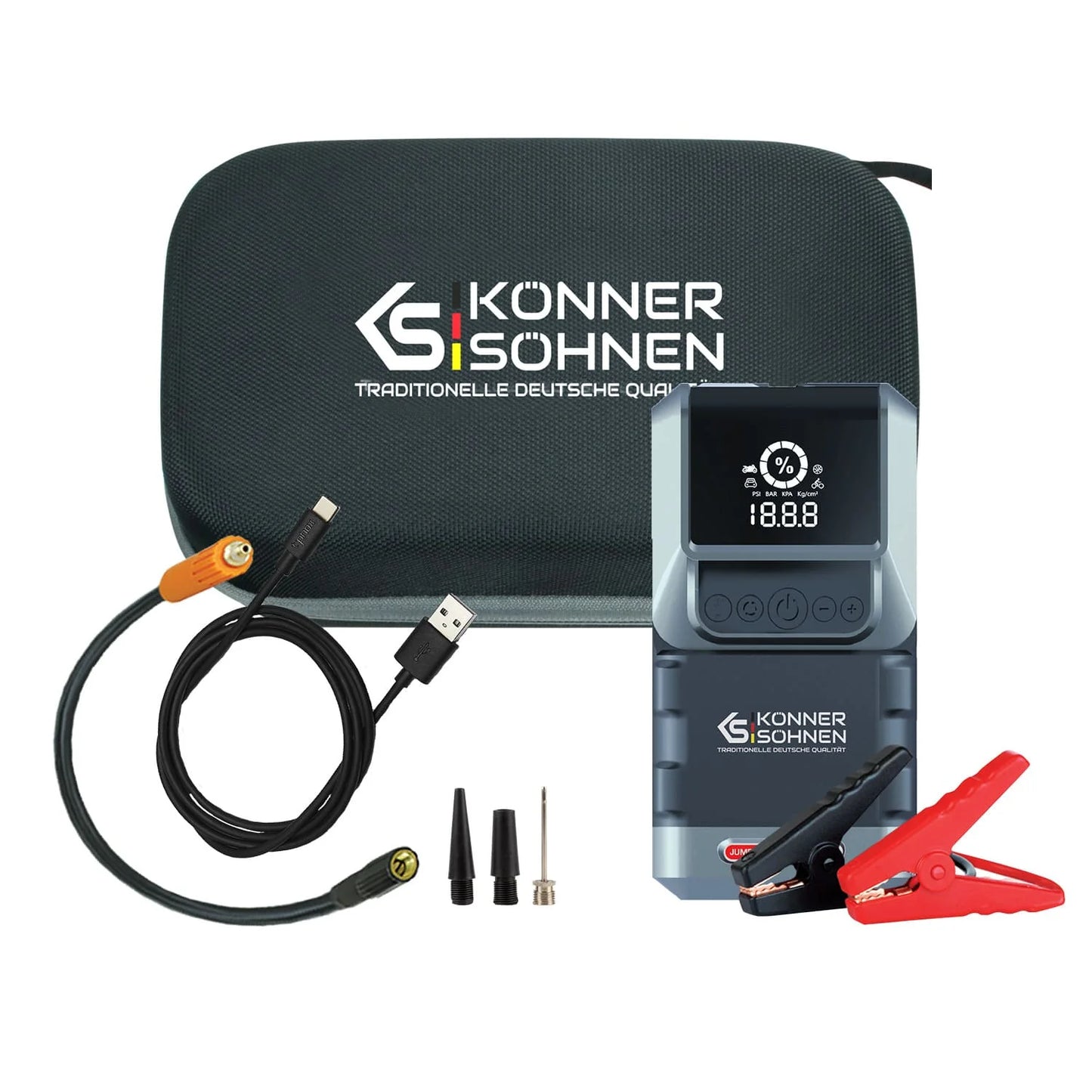 Jump starter with air compressor KS JSP-1300